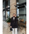 Kurdele Detaylı Kot Ceket - Siyah