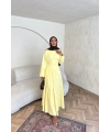 Linen Elbise - Sarı