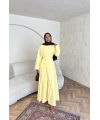 Linen Elbise - Sarı