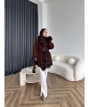 Luella Kürk Detaylı Hırka - Acı Kahve