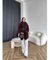 Luella Kürk Detaylı Hırka - Acı Kahve