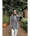 Luella Kürk Detaylı Hırka - Gri