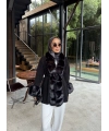 Luella Kürk Detaylı Hırka - Siyah