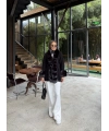 Luella Kürk Detaylı Hırka - Siyah