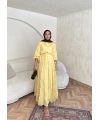 Manu Pamuk Elbise - Sarı