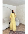 Manu Pamuk Elbise - Sarı