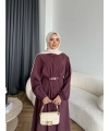 Mav - Monta Modal Elbise - Bordo ÖN SİPARİŞ