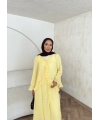 Meslen Şifon Elbise - Sarı