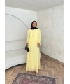 Meslen Şifon Elbise - Sarı