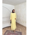 Meslen Şifon Elbise - Sarı