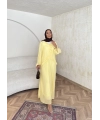Meslen Şifon Elbise - Sarı