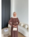 Nisa Sandy Elbise - Kahve