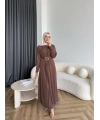 Nisa Sandy Elbise - Kahve