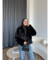 Olesa Kürk Mont - Siyah