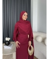 Sandy Arabic Elbise - Bordo