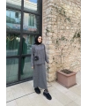 Sara Etekli Triko Takım - Gri