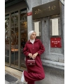 Sina Fermuarlı Takım - Bordo