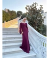 Sue Tasarım Elbise - Bordo