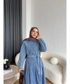 Tb - Esleni Kot Elbise - Açık Mavi