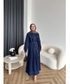 Tb - Esleni Kot Elbise - Koyu Mavi