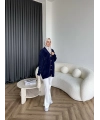 Viona Tüylü Hırka - Lacivert