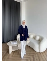Viona Tüylü Hırka - Lacivert