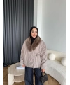 Wilma Kürk Detaylı Mont - Vizon