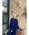 Zeyn Düğmeli Triko Takım - Lacivert