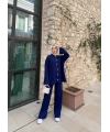 Zeyn Düğmeli Triko Takım - Lacivert