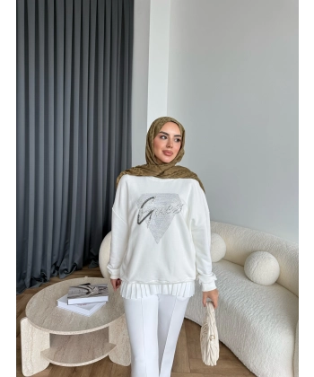 3-Muadil Sweat - Beyaz