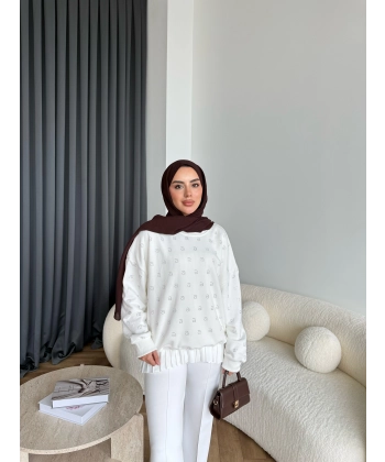 6-Muadil Sweat - Beyaz