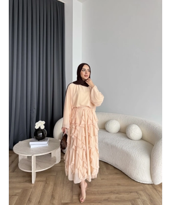 Mour Etekli Takım - Bej