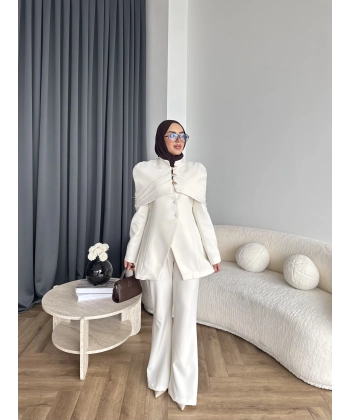 Vegas Ceketli Takım - Ekru ÖN SİPARİŞ