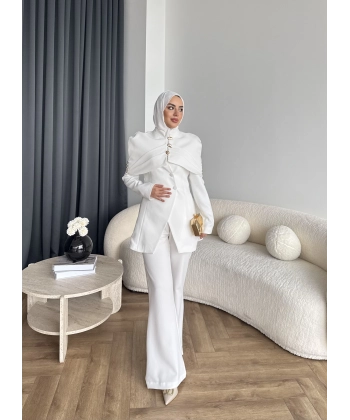 Vegas Ceketli Takım - Beyaz ÖN SİPARİŞ