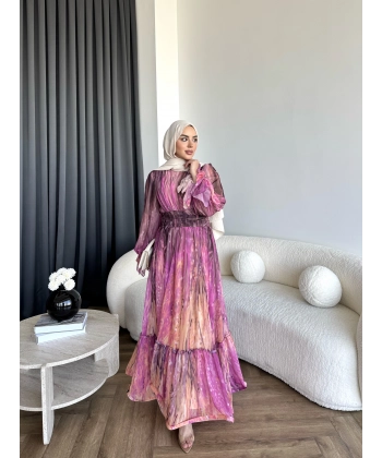 Ng - Azale Elbise - Mürdüm