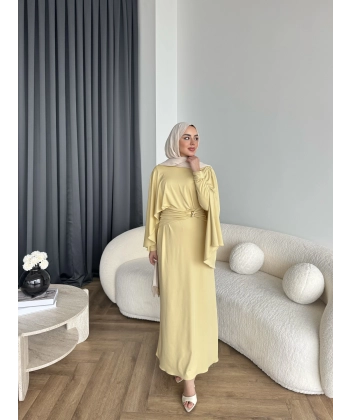 Qu - Tiaga Elbise - Sarı