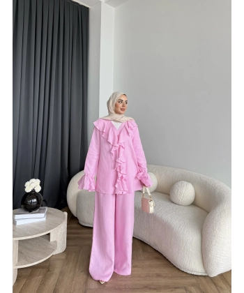 Gültür Taşlı Takım - Pembe