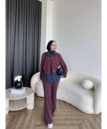 Pwn - Saye Eşofman Takım - Bordo