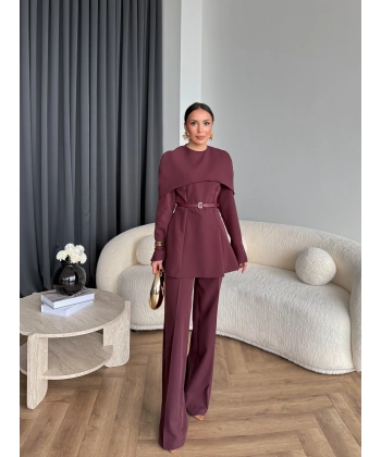 Tb - Glady Pelerin Takım - Bordo