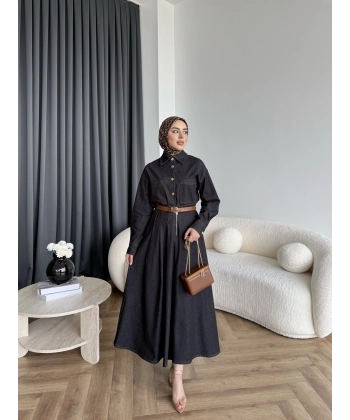 Es - Dacron Etekli Kot Takım - Siyah