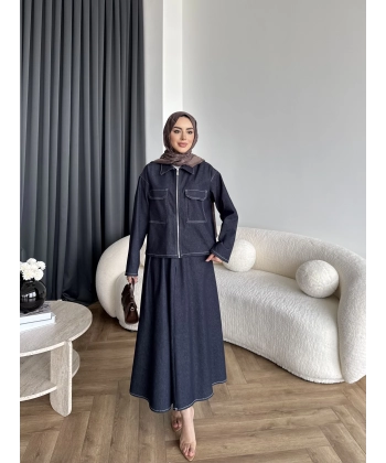 Es - Roxanne Etekli Kot Takım - Lacivert