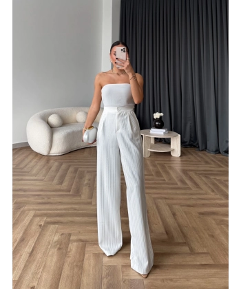 Aslı Pırlanta Pantolon - Beyaz