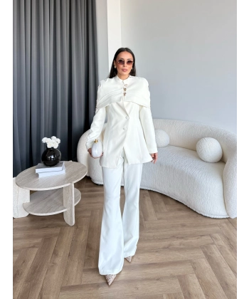 Vegas Ceketli Takım - Ekru