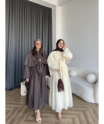 Qu - Quase Pelerin Detay Etek Takım - Sarı