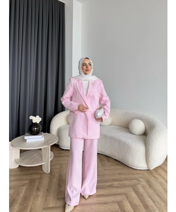 Fuş - Arlin Ceketli Takım - Pembe