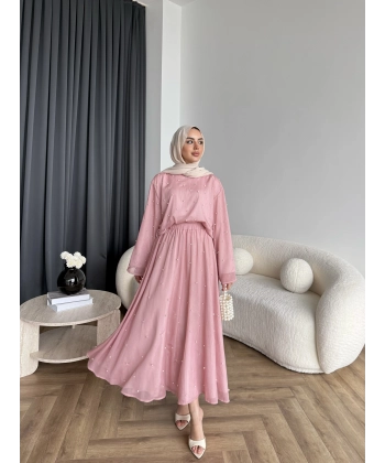 Ng - İncili Etekli Takım - Pembe