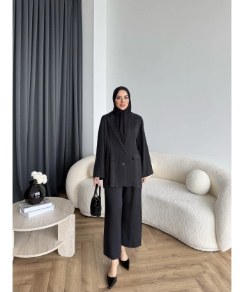 Mav - Moza Düğmeli Takım - Siyah