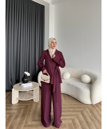 Hen - Milano Bağlamalı Takım - Bordo