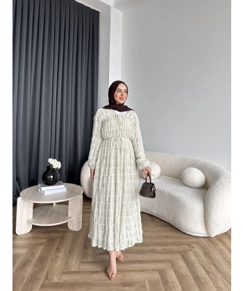 Hen - Henz Vual Bağcıklı Elbise - Yeşil