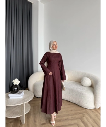Kmş - Tasarım Kot Elbise - Bordo